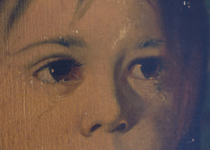 Vintage Crying Girl Print