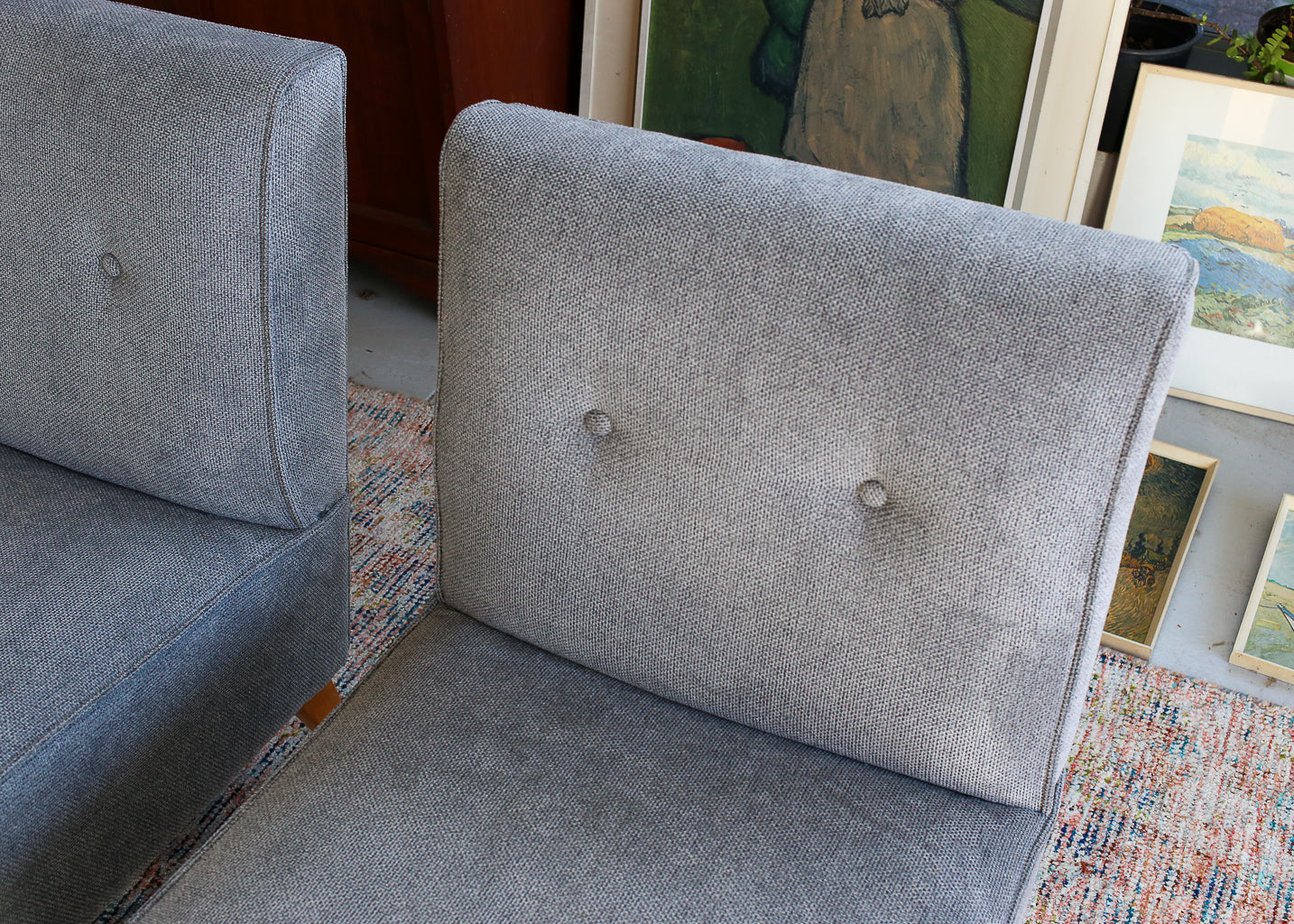 Two Mid-century Slipper Chairs