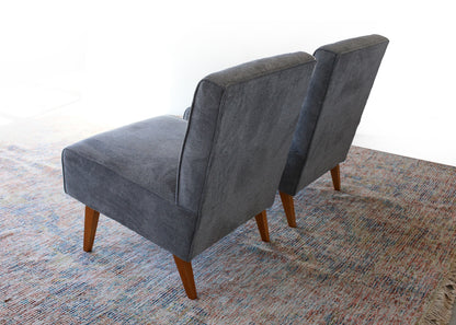 Two Mid-century Slipper Chairs
