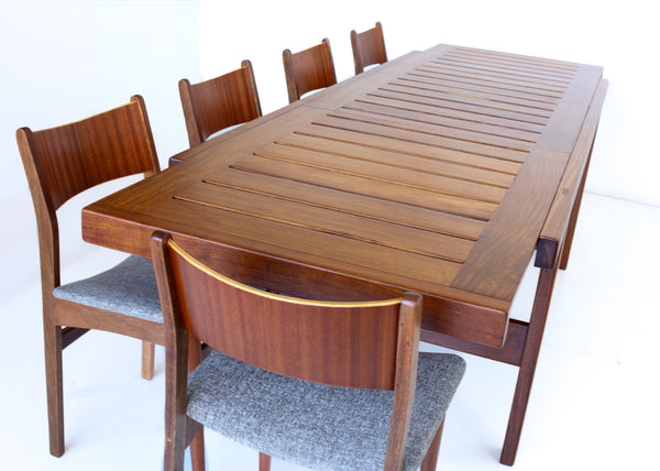 Six to 10 Seater Kiaat Dining Table by John Tabraham for Kallenbachs