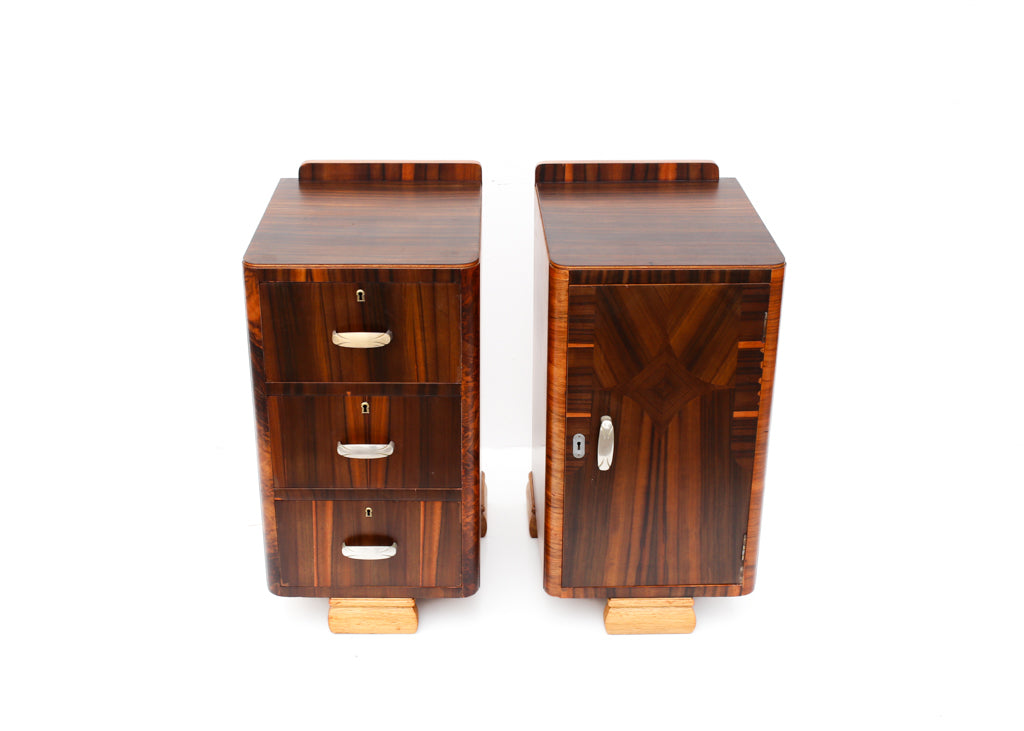 Pair of Art Deco Bedside Pedestals