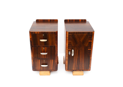 Pair of Art Deco Bedside Pedestals