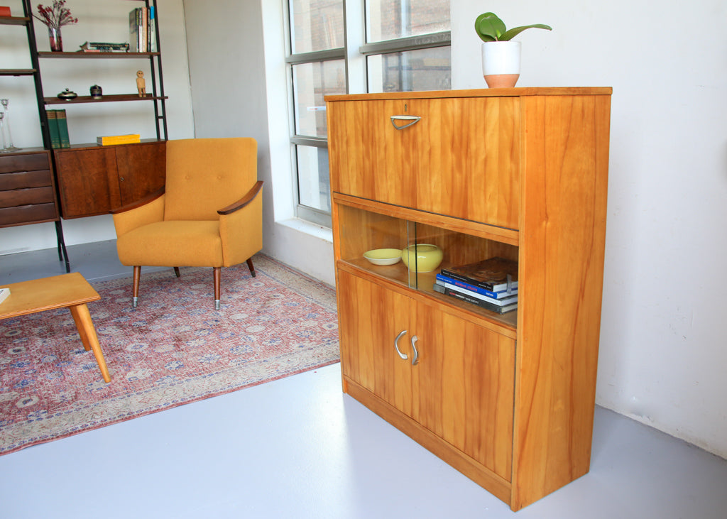 Vintage Modern Solid Wood Secretaire