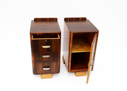 Pair of Art Deco Bedside Pedestals