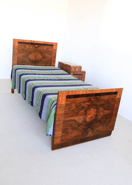 Three Quarter Art Deco Bedsteads - two available