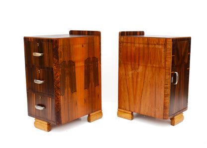 Pair of Art Deco Bedside Pedestals