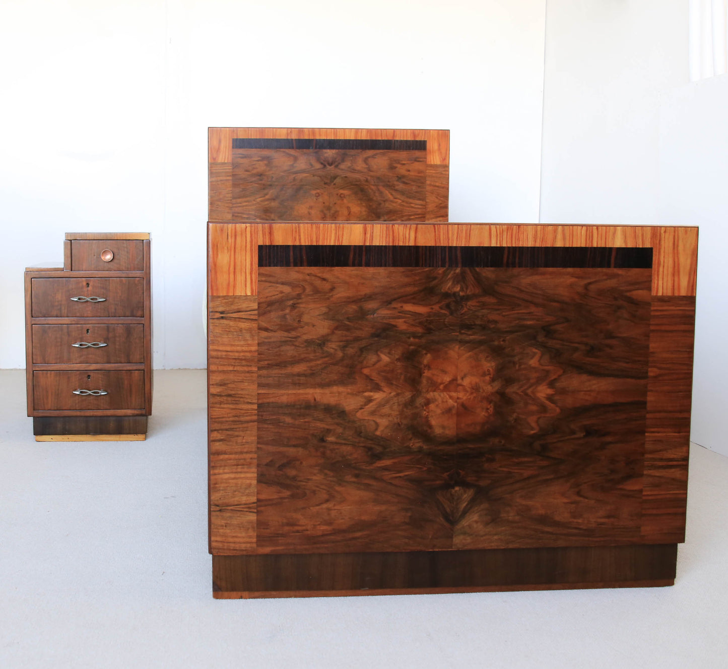 A Pair of Art Deco Bedside Cabinets