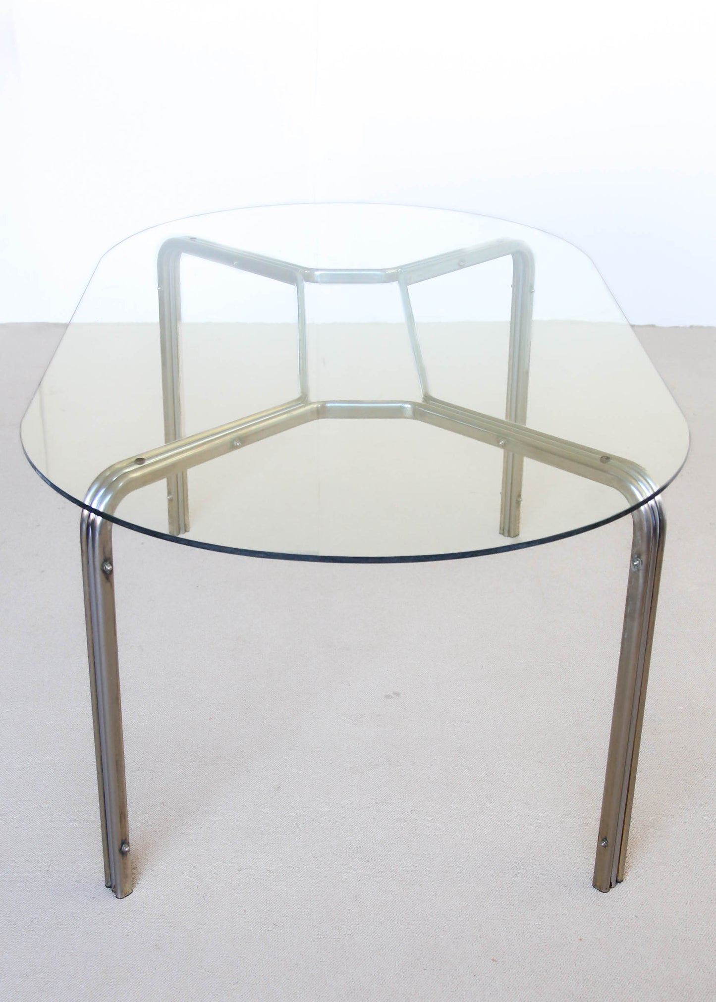 Chrome and Smoked Glass Table