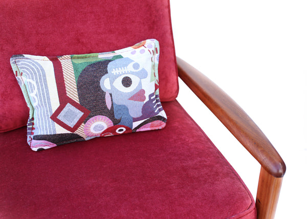 Maroon Mid-century Armchair