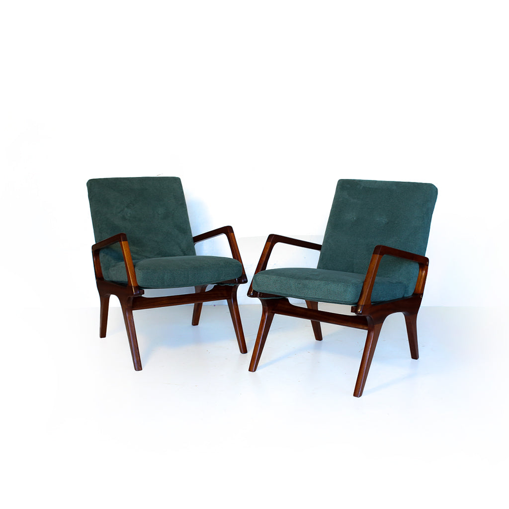 A Rare Pair of Vintage Scandinavian Modern Armchairs