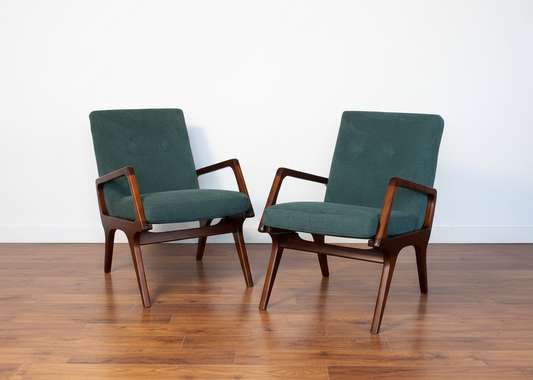 A Rare Pair of Vintage Scandinavian Modern Armchairs