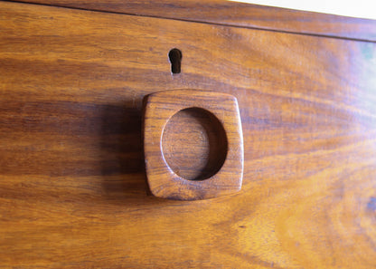 Kiaat Wall Unit with Drinks Cabinet