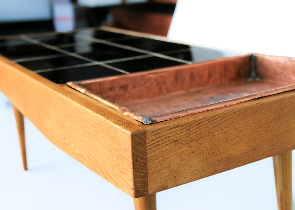 Vintage Modern Tile Top Coffee Table