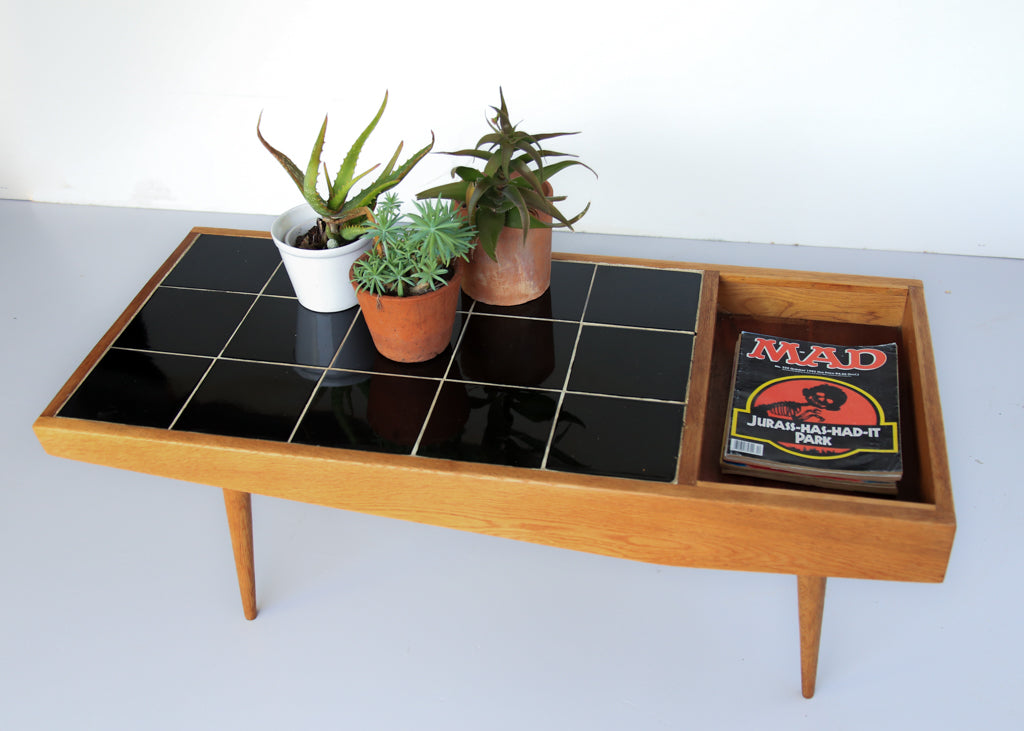 Vintage Modern Tile Top Coffee Table