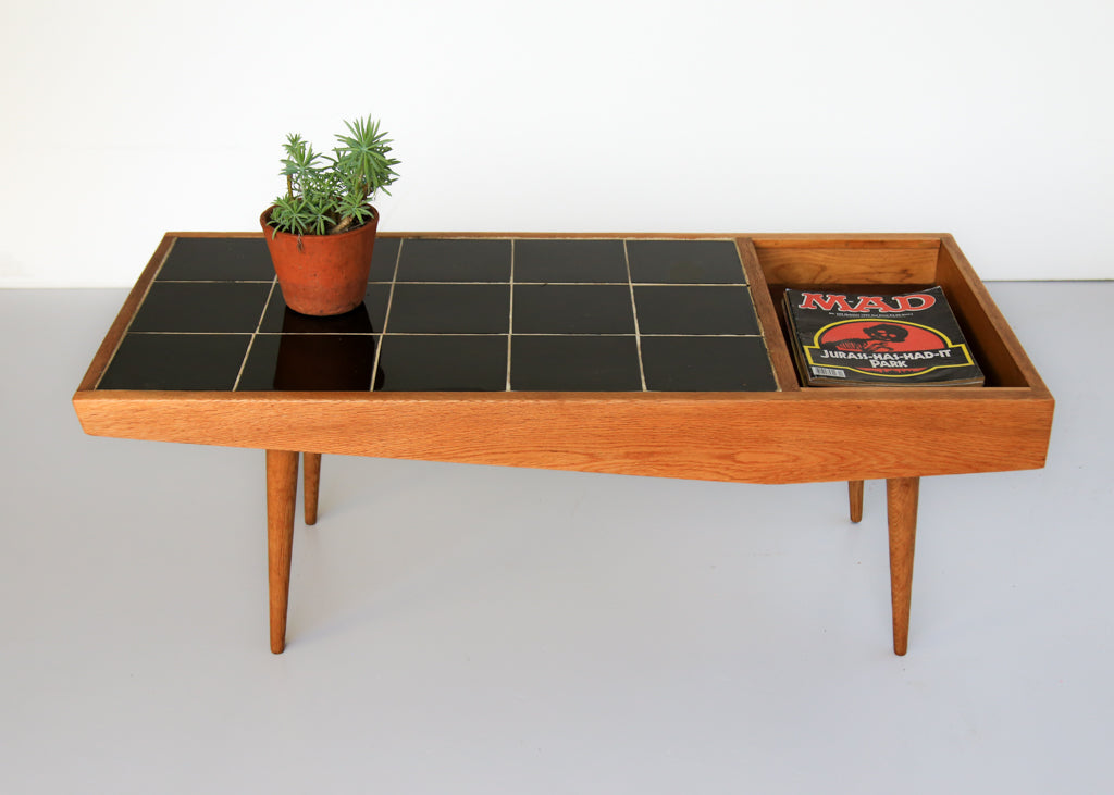 Vintage Modern Tile Top Coffee Table