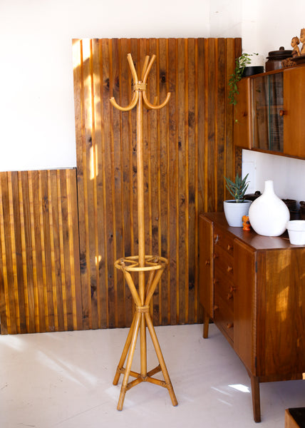 Cane Coat and Hat Stand
