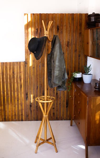 Cane Coat and Hat Stand