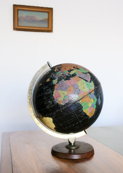 Blackbird Table Globe on a Teak Base