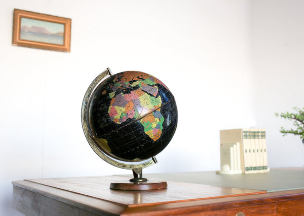 Blackbird Table Globe on a Teak Base