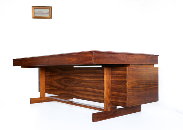 Scandinavian Modern Style Kiaat Executive Desk