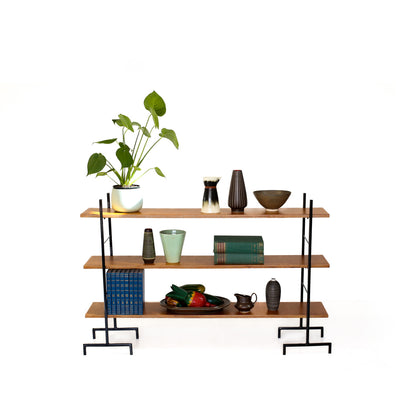 Vintage Style Steel and Birch Ply Ladder Shelves