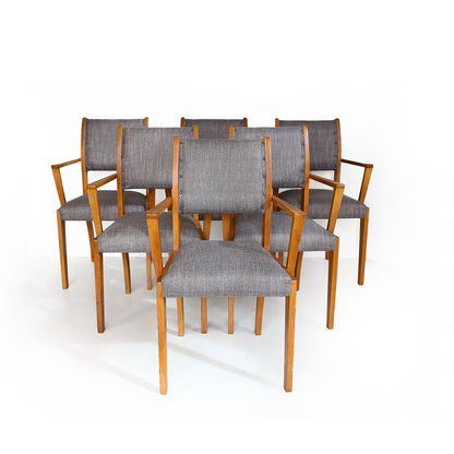 Set of Six Mid-century Dining Chairs
