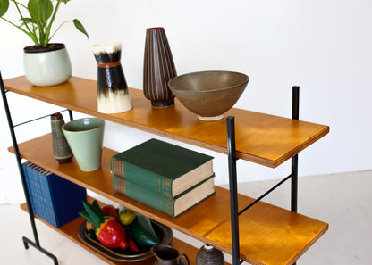 Vintage Style Steel and Birch Ply Ladder Shelves