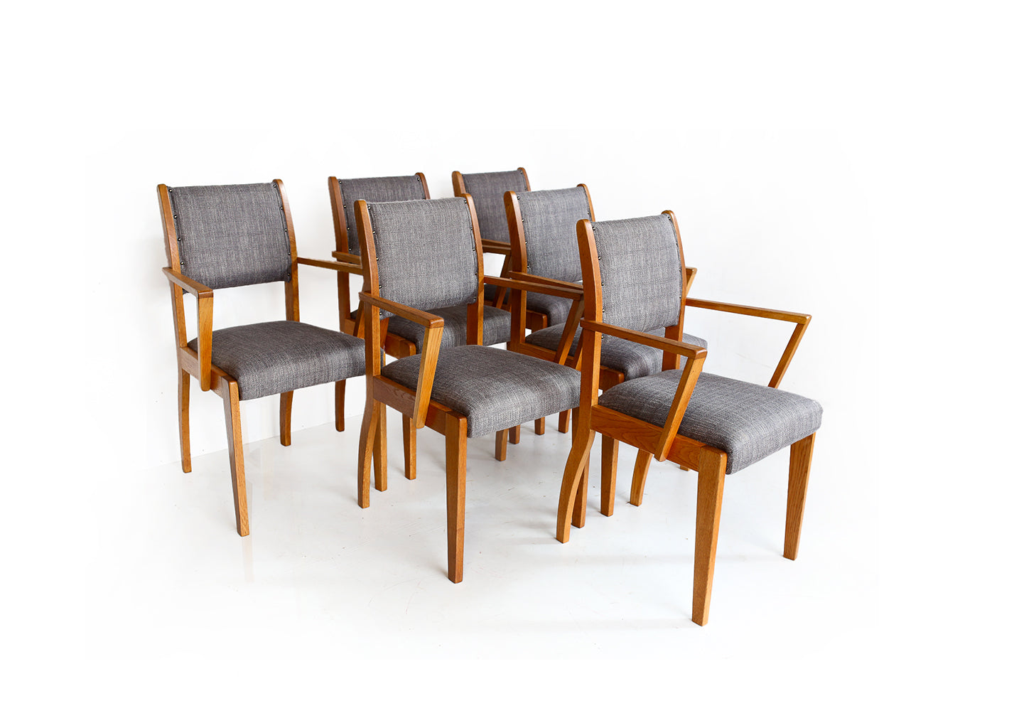 Set of Six Mid-century Dining Chairs