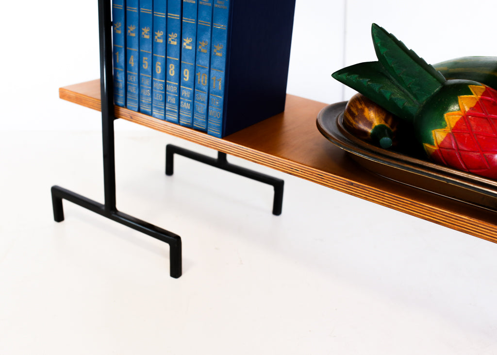 Vintage Style Steel and Birch Ply Ladder Shelves