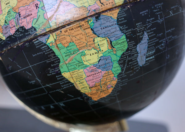 Blackbird Table Globe on a Teak Base