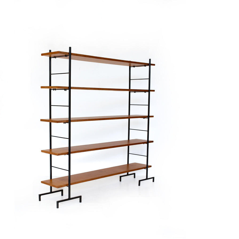 Vintage Style Steel and Birch Ply Ladder Shelves