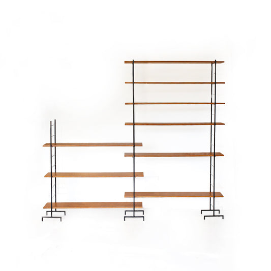 Vintage Style Steel and Birch Ply Ladder Shelves