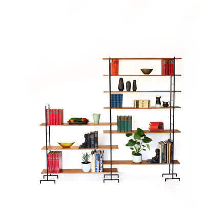 Vintage Style Steel and Birch Ply Ladder Shelves