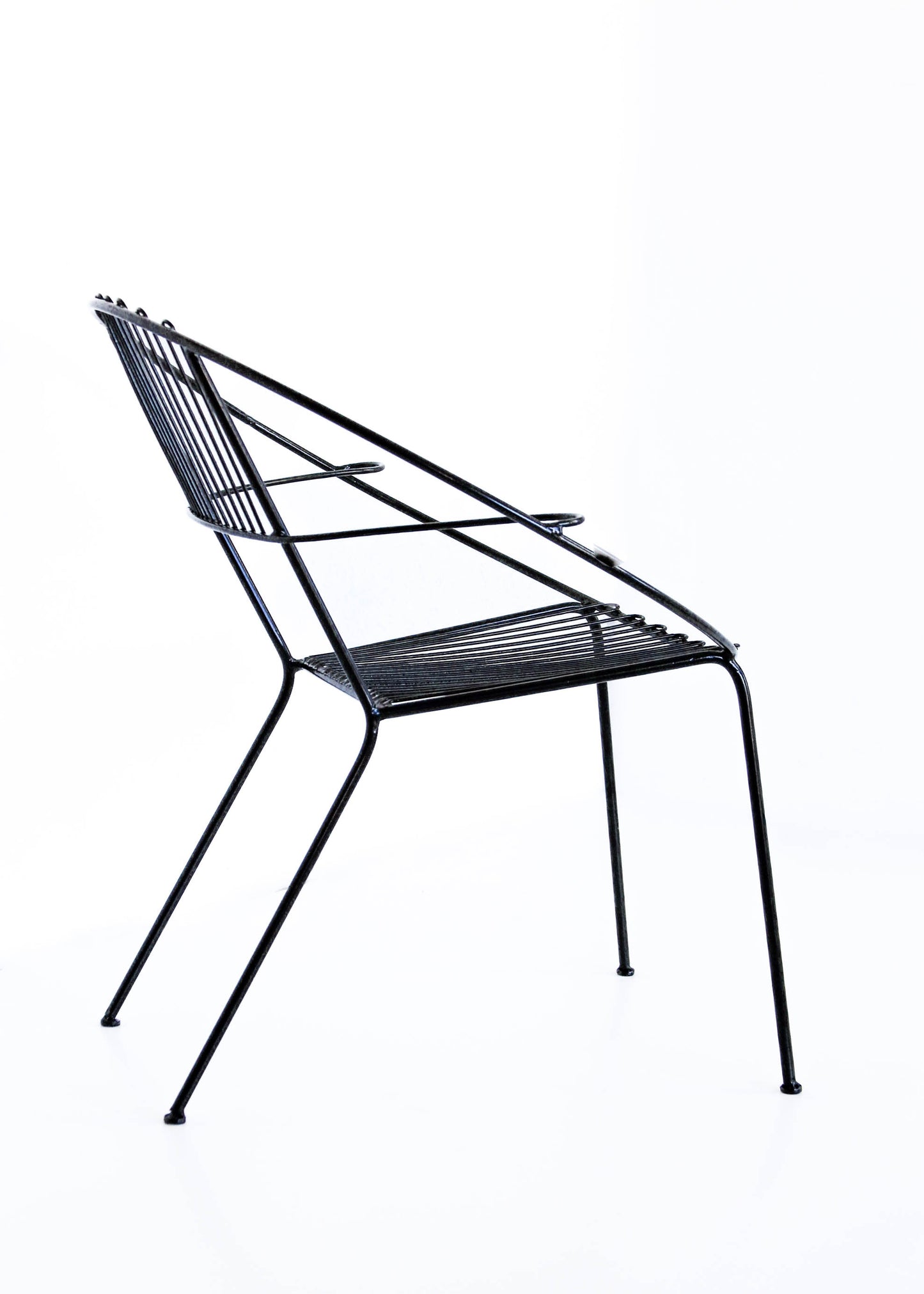 Vintage Wire Hoop Patio Chairs - three pairs