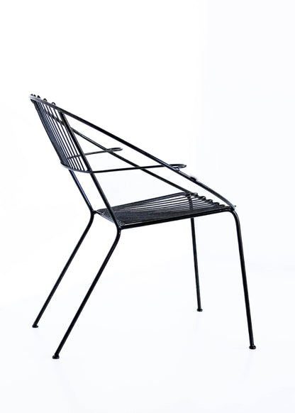 Vintage Wire Hoop Patio Chairs - three pairs