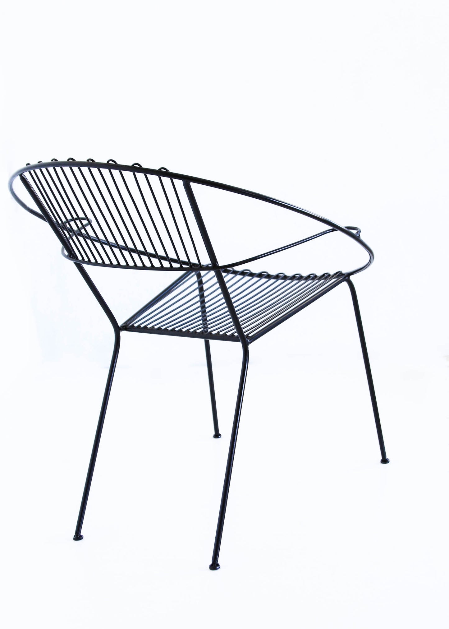 Vintage Wire Hoop Patio Chairs - three pairs