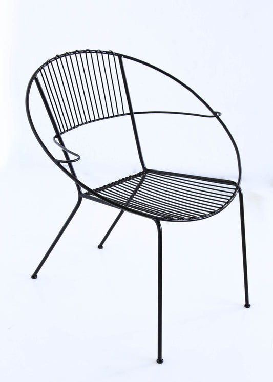 Vintage Wire Hoop Patio Chairs - three pairs