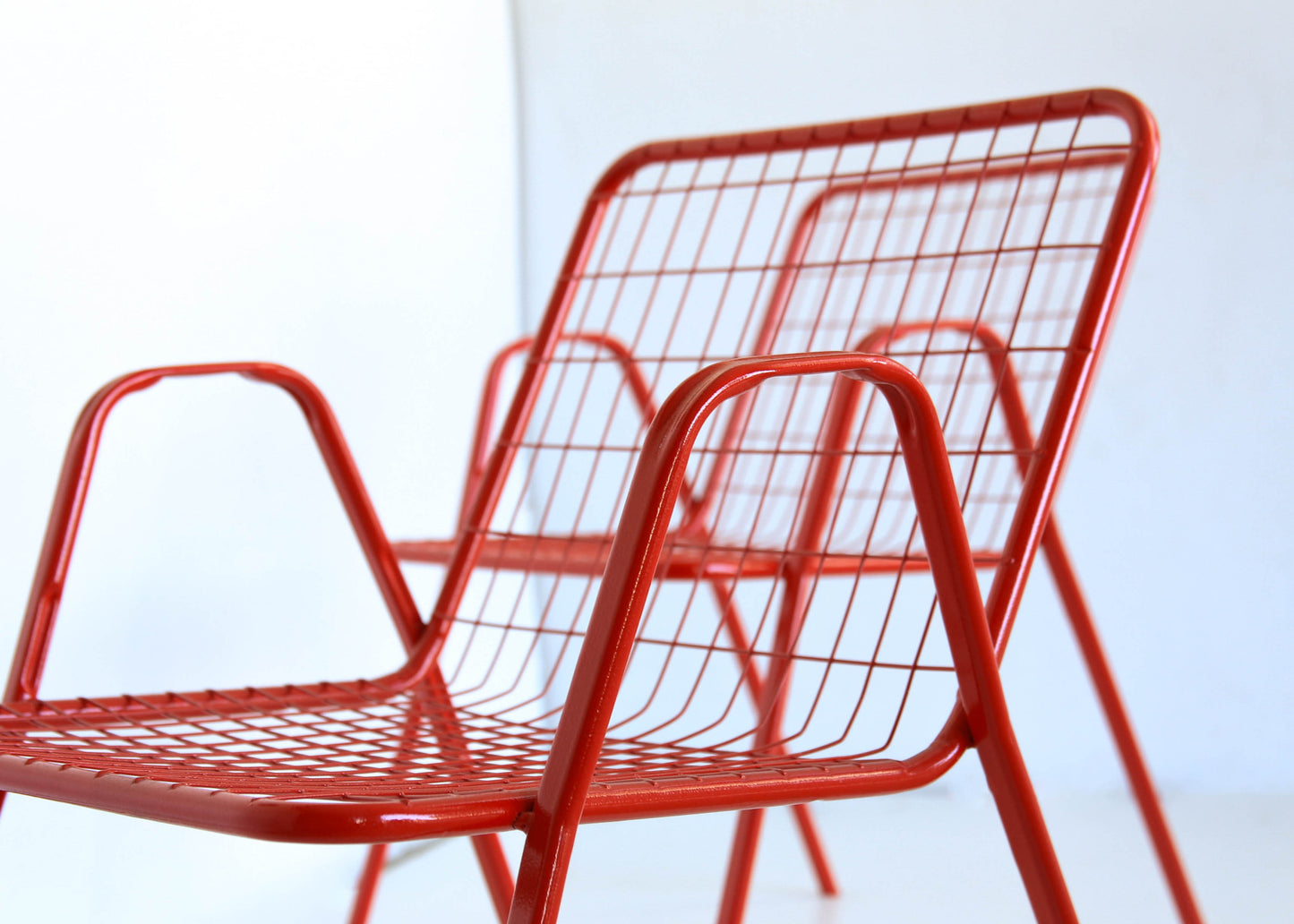 Vintage Red Patio Chairs