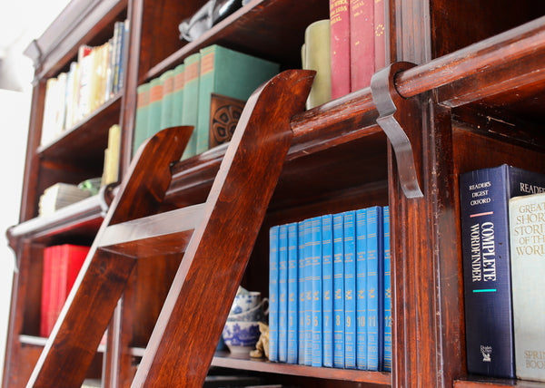 Large Library Cabinet with a Ladder