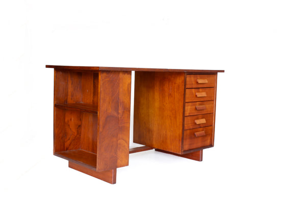 Desk with Melamine Top and Side Shelf