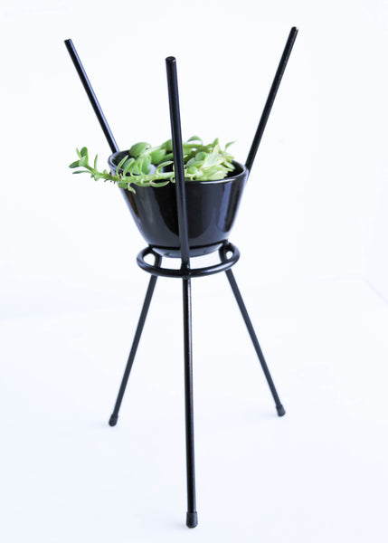 Retro Bent Steel Pot Plant Stand