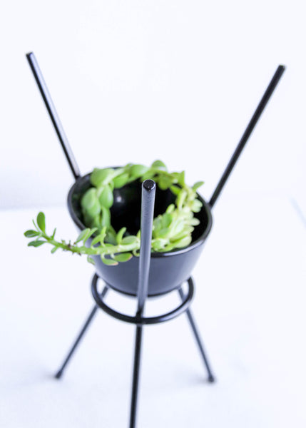 Retro Bent Steel Pot Plant Stand