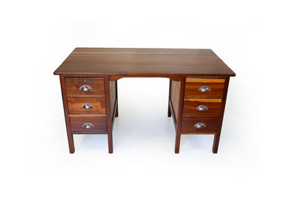 Six Drawer Solid Wood Desk