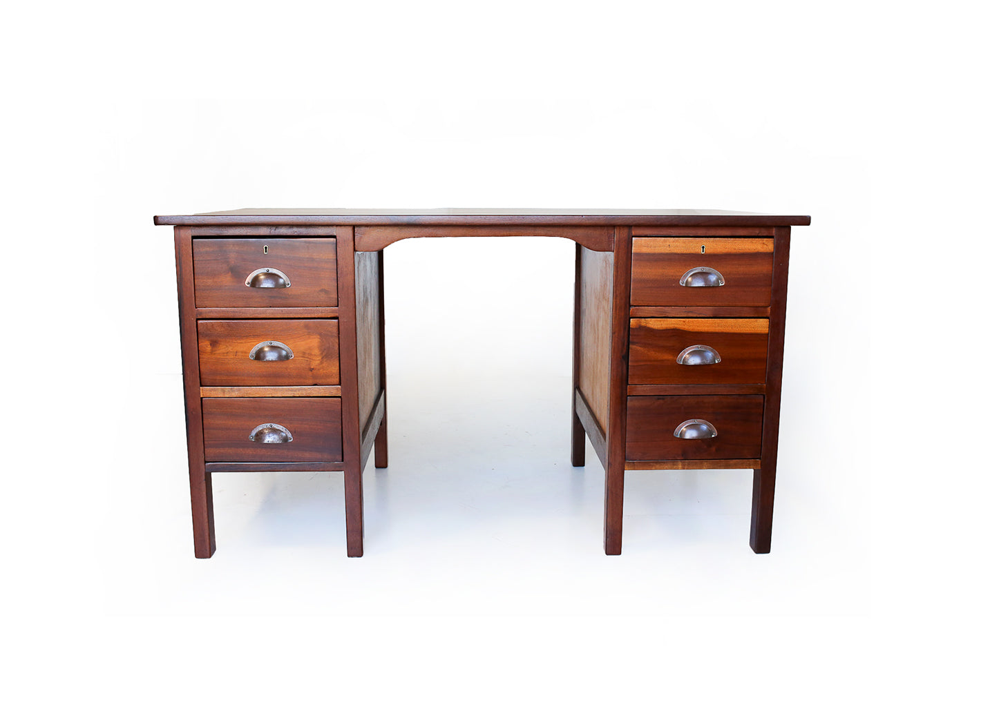 Six Drawer Solid Wood Desk