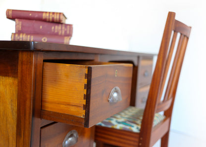 Six Drawer Solid Wood Desk