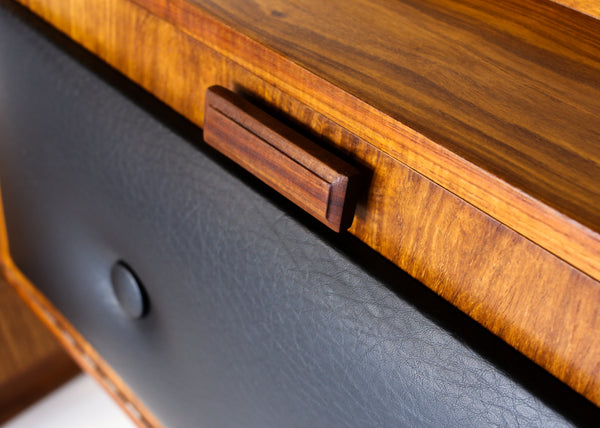 Queen Size Headboard with Pedestals and Storage