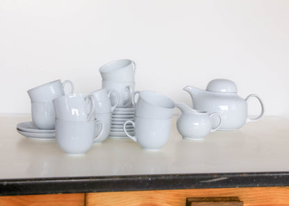 Vintage 23 Piece Arzberg Germany White Porcelain Tea Set