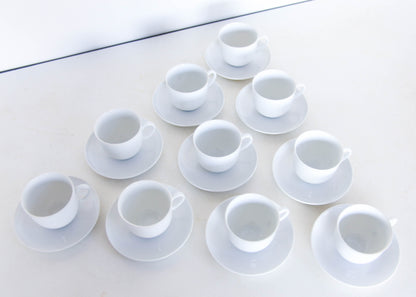 Vintage 23 Piece Arzberg Germany White Porcelain Tea Set