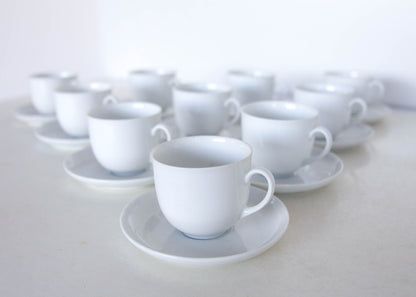 Vintage 23 Piece Arzberg Germany White Porcelain Tea Set