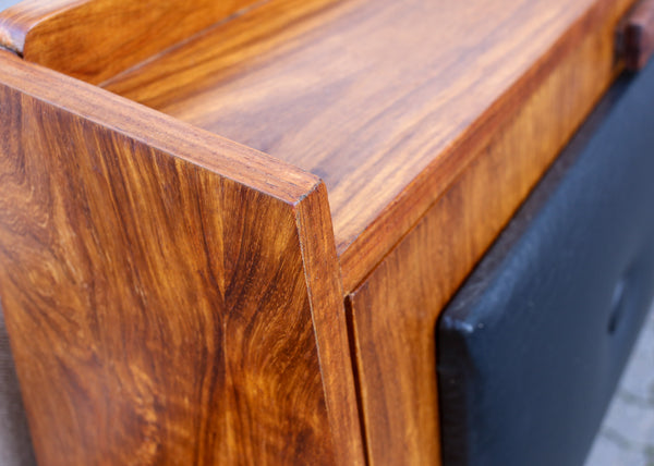 Queen Size Headboard with Pedestals and Storage